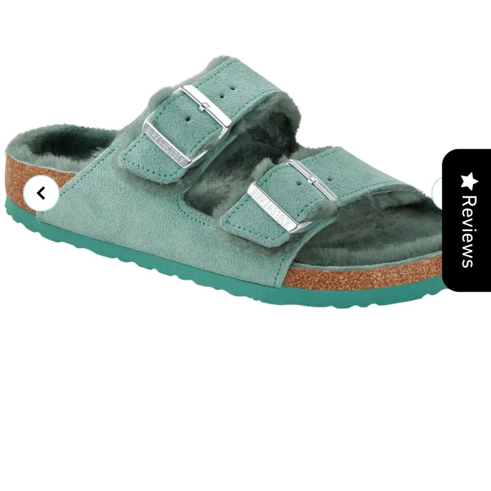❌SOLD❌Birkenstock Arizona Shearling Leather Suede Slippers Clogs Mules Rose Fog